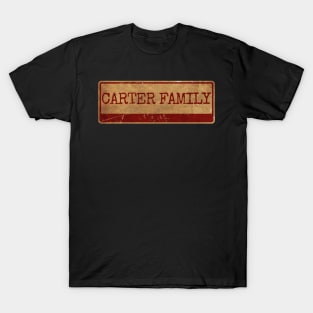 Aliska text red retro Carter Family T-Shirt